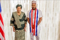 Liberian President Ellen John Sirleaf and Dr Chruchil