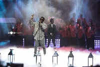 Sarkodie on stage at the VGMAs