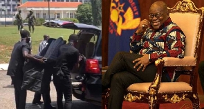 President Akufo-Addo travels the country with his personal chair