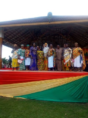 The MP was assisted by the Second Lady of Ghana, Her Excellency Samira Bawumia