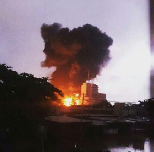 The explosion at the Goil filling station