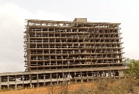 The dilapidated Meridian Hotel