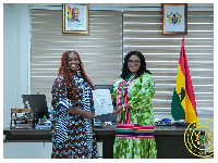 Rosetta N. Boakye (L) with Dr Agnes Naa Momo Lartey (R)