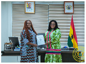 Rosetta N. Boakye (L) with Dr Agnes Naa Momo Lartey (R)