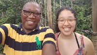 Clement Apaak with his daughter