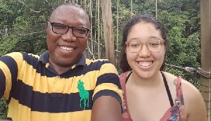 Clement Apaak with his daughter