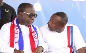 File photo: Chairman of NPP, Freddie Blay with NPP General Secretary, John Boadu