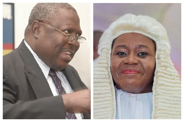 Former Special Prosecutor Martin Amidu (L) and former Chief Justice Gertrude Araba Torkornoo (R)