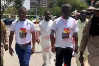 Agya Koo among other members on the streets of Accra