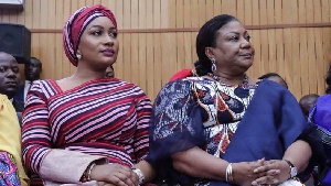 1st Lady Rebecca Akufo-Addo (R) with 2nd Lady Samira Bawumia