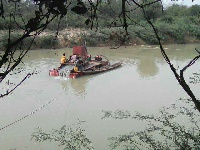 Illegal mining activities have polluted the Black Volta