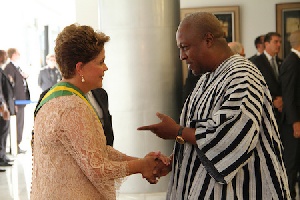 Mahama With Dilma Rousseff Brazil