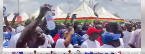 Napo's supporters chanting his name during the Kumasi airport reopening