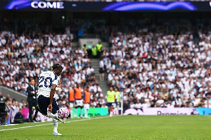 Tottenham Hotspur manager Thomas Frank is delighted with Ghana midfielder Mohammed Kudus (pictured)