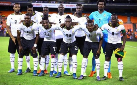 A line-up of Ghana's Black Stars