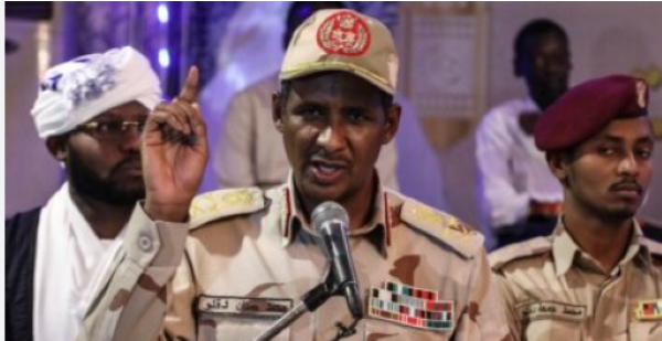 Gen. Mohammed Hamdan Dagalo, commander of RSF speaks to journalists