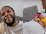 ‘Now my legs are four whenever I sleep’ – Ogidi Brown jokes as he shows off wife