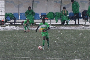 Rashid Abubakar in action for his new club