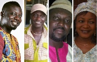 Actors Bill Asamoah, Michael Afrane, Christiana Awuni and Kwadwo Asare Bediako.