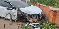 The saloon car that was involved in the  accident that claimed the life of one person