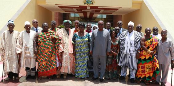 File photo of members of Council of State in a pose with President Mahama