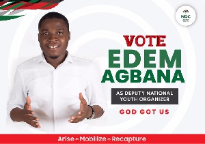Edem Agbana is an aspiring Deputy National Youth Organiser of the NDC