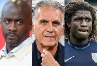 L-R: Otto Addo, Carlos Queiroz and Caleb Yirenkyi are sports personalities