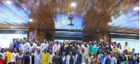 Mrs Linda Asante, a Deputy Chief Executive of the National Petroleum Authority in a group photograph