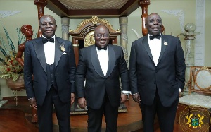 Otumfuo Osei Tutu II, President Akufo-Addo and Okyenhene Osagyefuo Amoatia Ofori Panin II