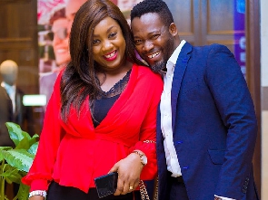 Adjetey Anang with his wife