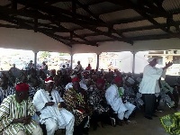 Divisional chiefs at the paramount palace of the Kusaug Kingdom