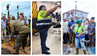 Some scenes fro Day 1 of the National Clean-Up Exercise