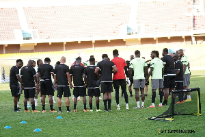 Ghana held its first team training in Accra ahead of Thursday's clash