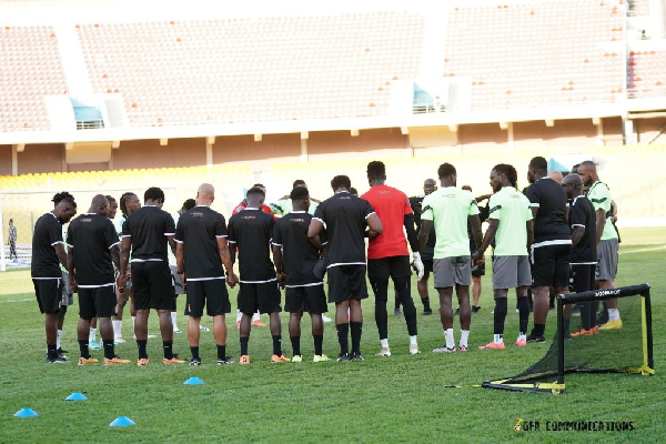 Ghana held its first team training in Accra ahead of Thursday's clash