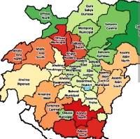 A map of some constituencies in Ghana