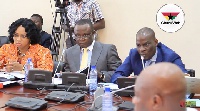 Hon Joe Osei-Owusu (middle) during the ministers vetting