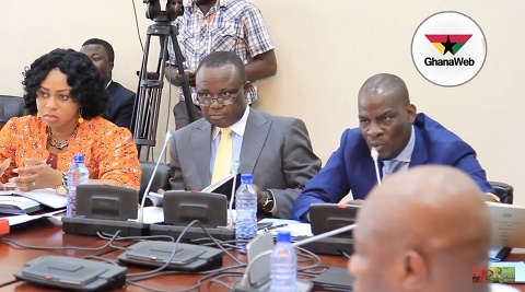 Hon Joe Osei-Owusu (middle) during the ministers vetting