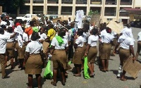 Previous photo of Ghana School of Hygiene students on demonstration
