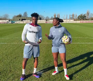 Freda Ayisi and Mohammed Kudus in a showboating contest