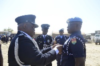 The officers were honoured at a colourful ceremony to celebrate the UN Medal Day