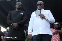 President Akufo-Addo with the Kumawu MP-elect during the final NPP rally