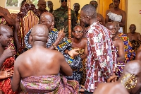 The watch was presented to Otumfuo during the celebration of Awukudae festival