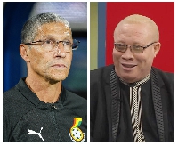 Chris Hughton and Moses Foh Amoaning