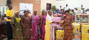 About 2,400 sanitary pads were donated to the children