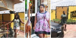 Tracey Boakye poses for the cameras in her new house