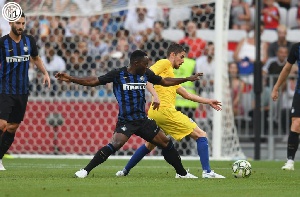 Kwadwo Asamoah featured in Inter Milan's clash with Chelsea in the ICC