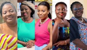 L-R: Miriam Iddrisu, Daniella Mathias, Maame Ama Pratt, Prof. Theresah Ennin, Alberta Graham