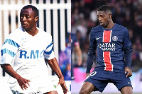 Abedi Pele (L) and Ousmane Dembele (R) have all scored in back-to-back CL semi-final games