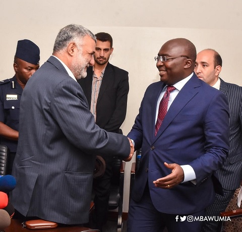 Vice President, Dr Mahamudu Bawumia with Mahmoud Hojjati, Iranian Agric Minister