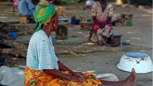 A file photo of abandoned women who have been accused of witchcraft
